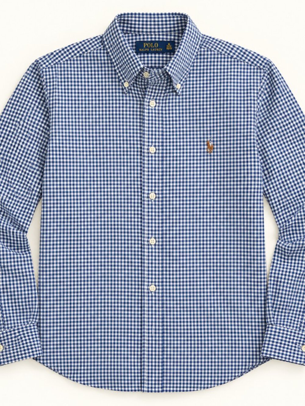 Polo Ralph Lauren Blue Gingham Shirt 18.5 34/35
